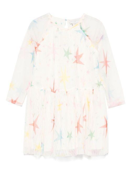Star-print dress - Neutrals