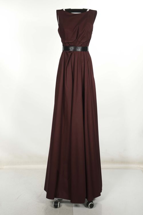 Cotton Twill Midi Dress