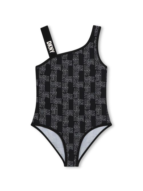 Logo-print swimsuit - Black
