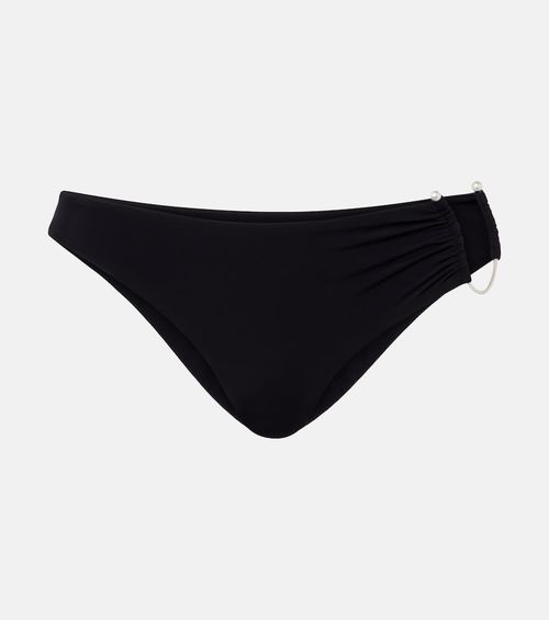 Embellished cutout bikini bottoms