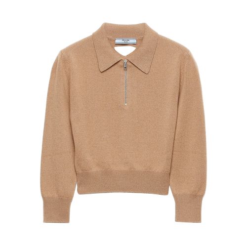Triangle-logo Half-zip Sweater