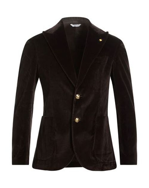 Man Blazer Dark brown Size 38 Cotton