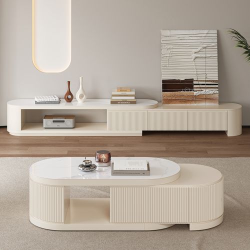 Velar 71" Extendable TV Stand & Coffee Table Set