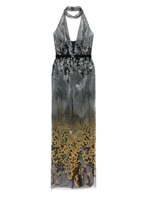Embroidered maxi dress - Silver