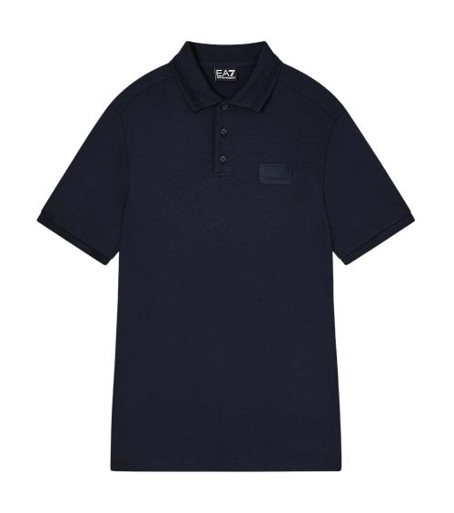 Blue Solid Shirt Collar Polo