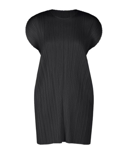 Loose-fitting pleated waist dress