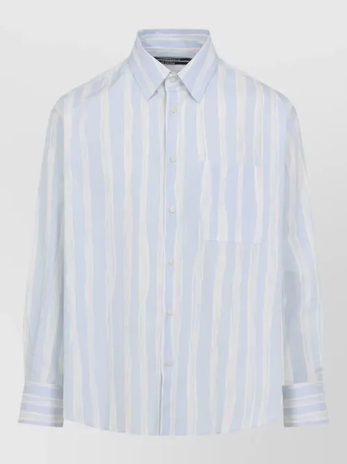 Jacquemus - camargue long sleeve striped shirt button collar