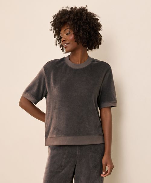 Women's Graphite Pure Velour Sweatshirt Tee