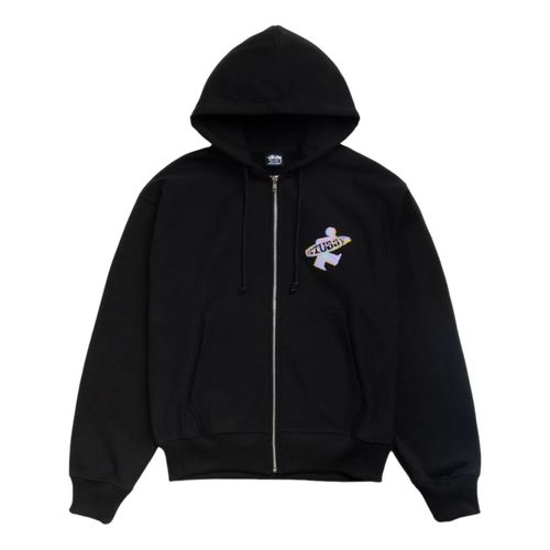 Dot Surf Puff Print Zip Hoodie 'Black'