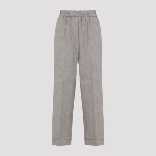 Pinstripe Cotton/linen Twill Trousers