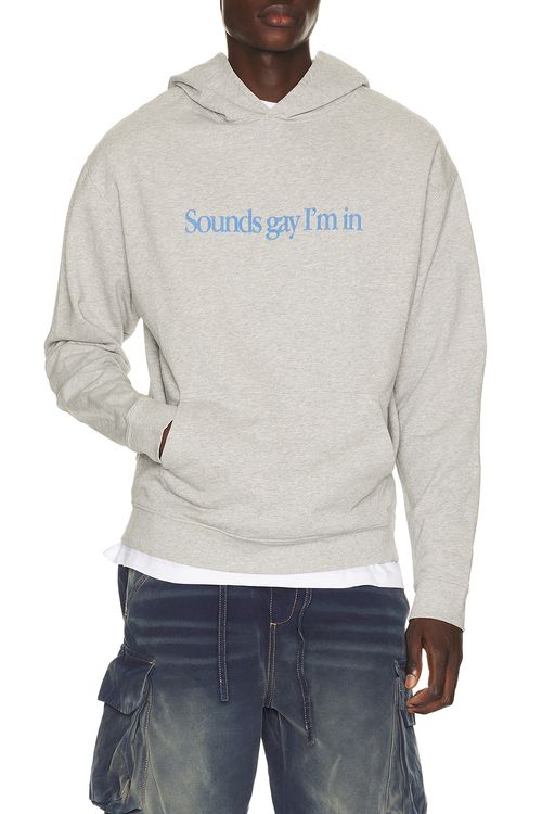 Carne Bollente Echoes Of Eros Hoodie in Melange Grey - Grey. L also in M, S, XL/1X