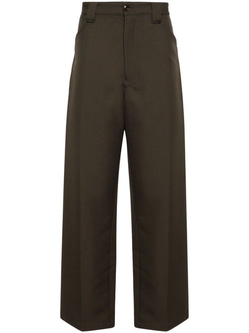 Straight tailored trousers - Brown