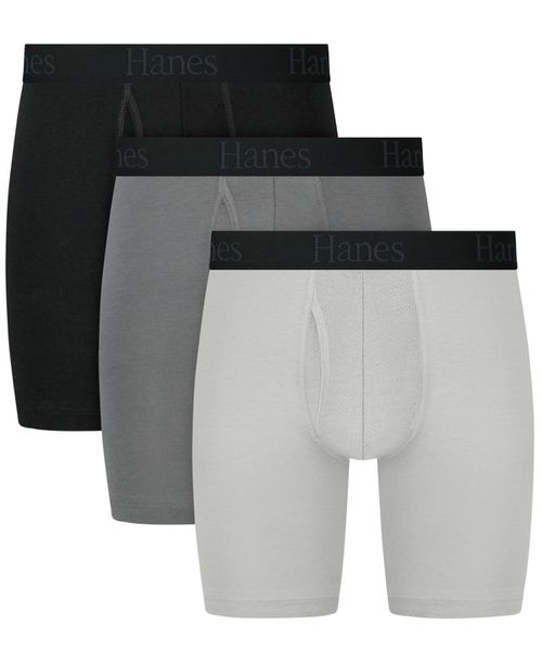 Men's Ultimate Comfort Flex Fit Long Leg Boxer Briefs, 3-Pack - Assorted Colors