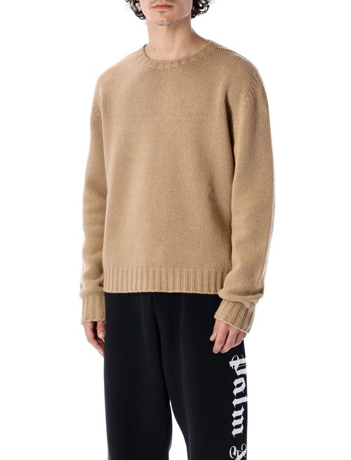 Curved-logo jumper