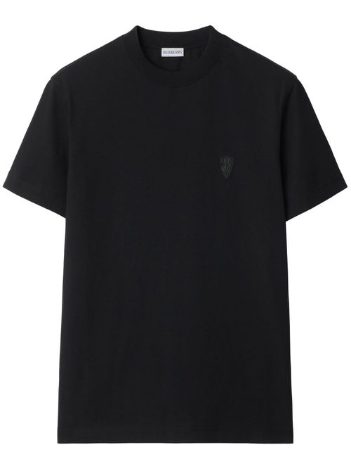 Embroidered-logo T-shirt - Black