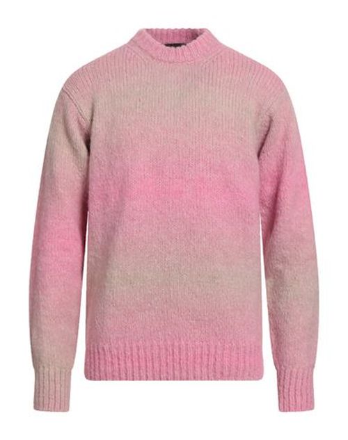 Man Sweater Pink Size 38 Baby alpaca wool, Nylon