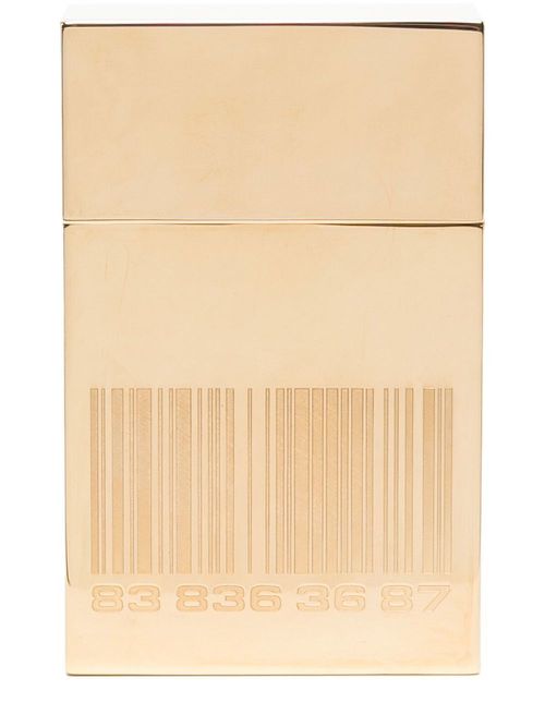 Engraved bar-code cigarette case - Gold