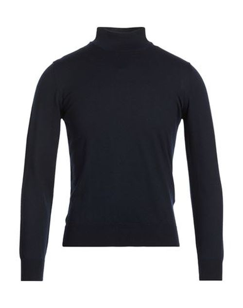Man Turtleneck Midnight blue Size 34 Virgin Wool