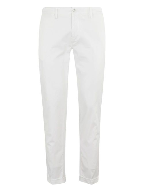 Turn-up hem chinos - White