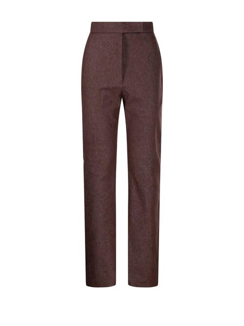 Button Detailed Straight-leg Trousers