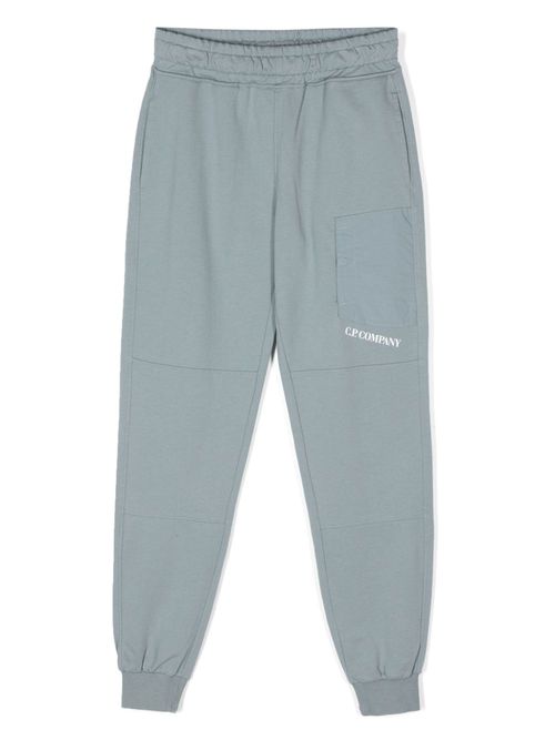 Logo-printed jersey trousers - Blue