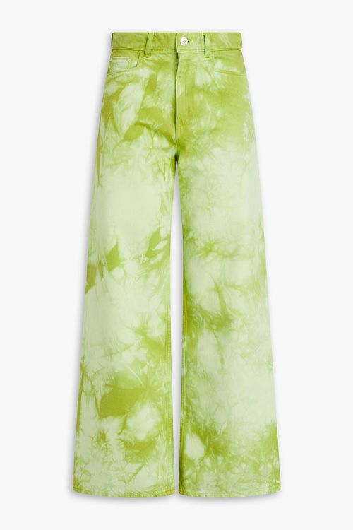 Magnolia tie-dyed high-rise wide-leg jeans