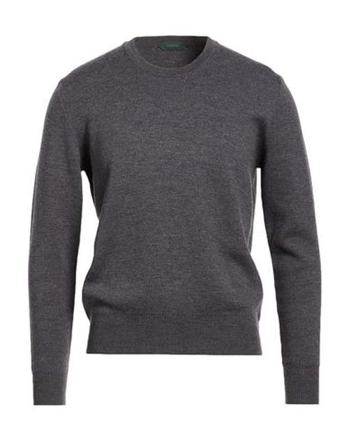 Man Sweater Charcoal Size 36 Virgin Wool