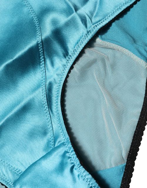 Silk Blend High-Waist Girdle Panty — Blue