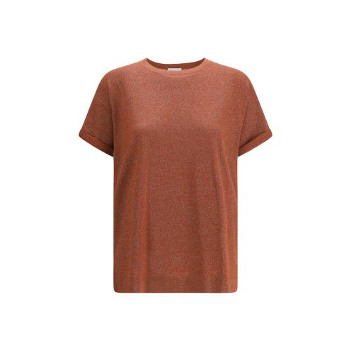 Cashmere with Glitter Effect T-Shirt — Bronze