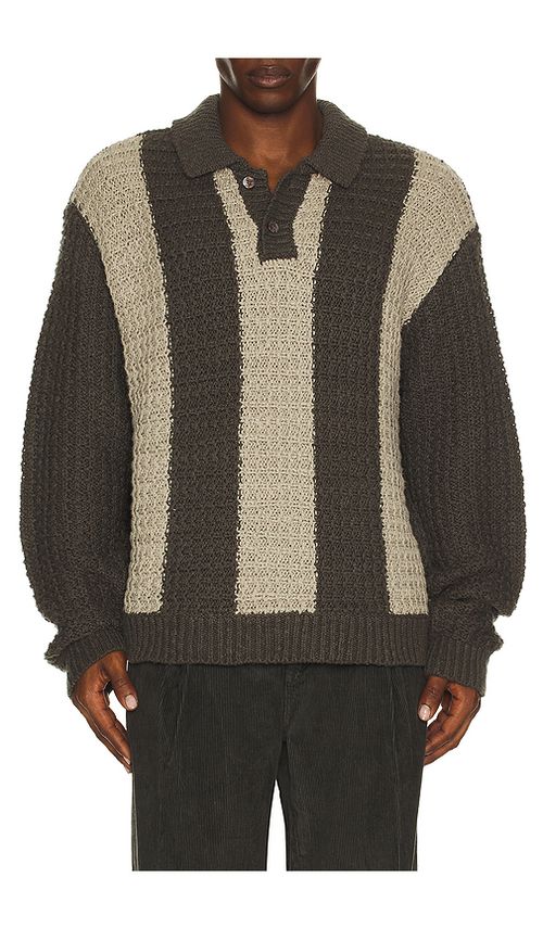 Obey Textured Rugby Polo in Chimera Multi. M also in S, L, XL/1X
