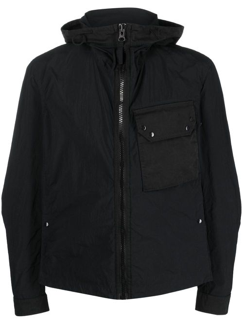 Zipped-up chest-pocket jacket - Black