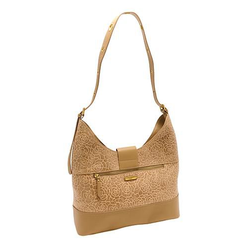 Legacy Floral Embossed Leather Cowboy Core Hobo Bag