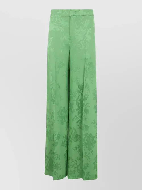 Etro - high waist trousers floral pattern pleat