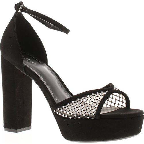 Ted Baker Womens Heels Bexins Suede Leather Platform Block Heel Peep Toe Black