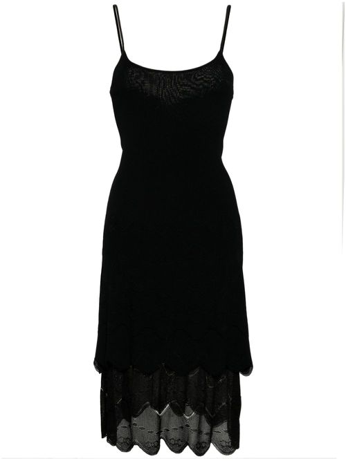 2003 knitted midi dress - Black