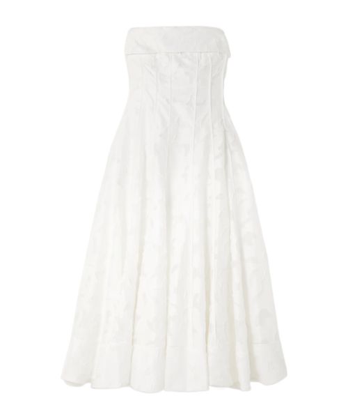 Imogen strapless fil coupé jacquard midi dress