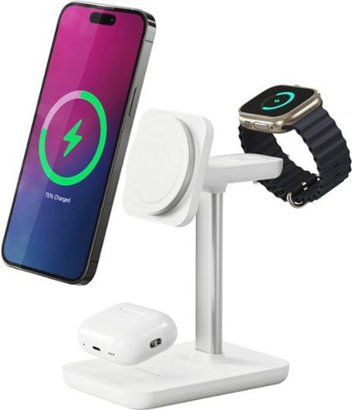 TRIO ULTRA 3-in-1 Fast Wireless Charging Station - White