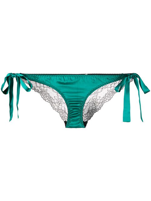 Eva lace panel knicker - Green