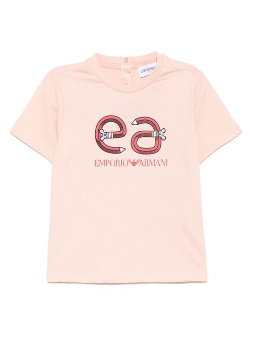 Back-to-school logo print T-shirt - Pink