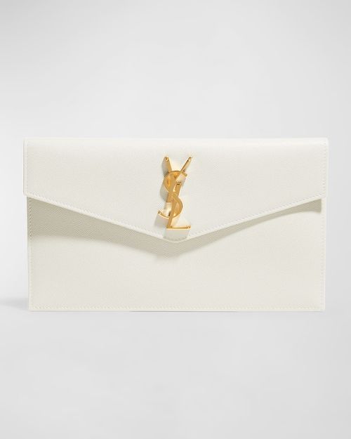 Uptown YSL Pouch in Grained Leather