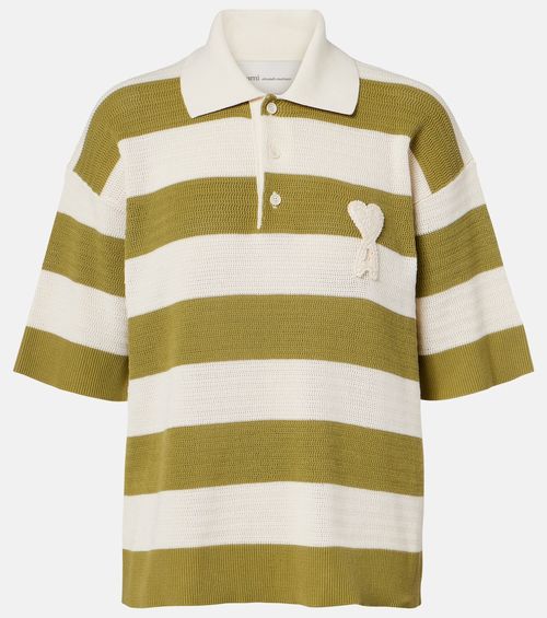 Ami de Caur striped cotton polo shirt