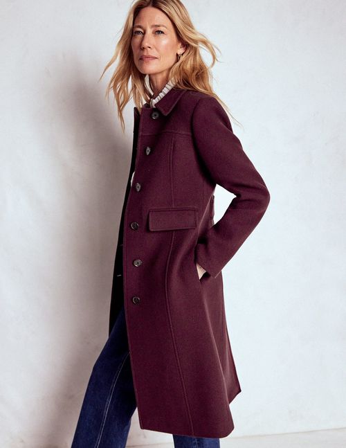 St Albans Coat Dark Cherry