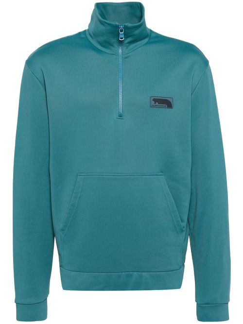Logo patched jacket - Blue
