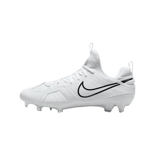 Nike Huarache 9 Varsity LAX Lacrosse Cleats (FD0090-101, White/White/Black)