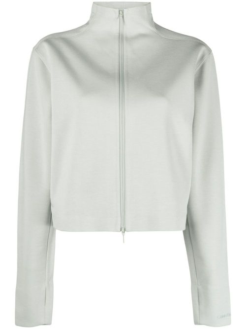 Zip-up high-neck hoodie - Blue