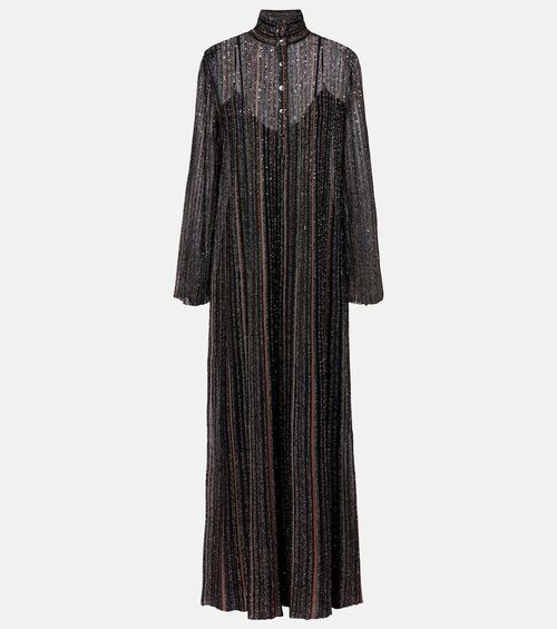 Sequined lamé maxi dress