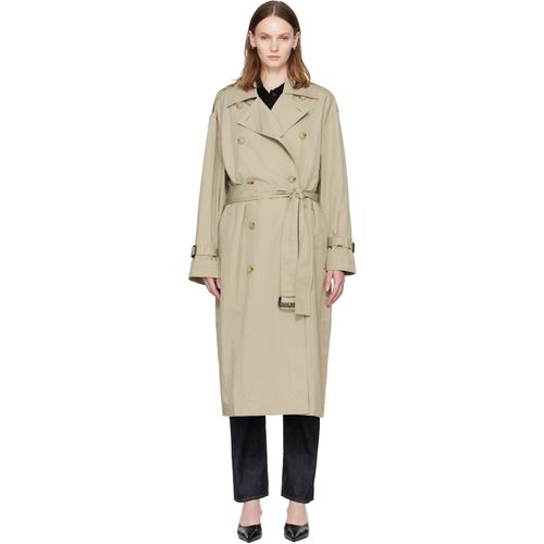 Beige Crisp Summer Trench Coat