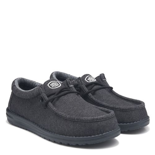 Men's Wally Stretch Jersey Casual Shoes (Black)
