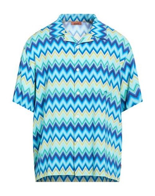 Man Shirt Azure Size L Viscose