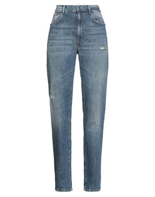 Woman Jeans Blue Size 26 Cotton, Elastane
